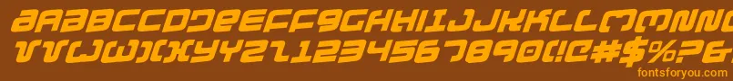 Exedorero Font – Orange Fonts on Brown Background