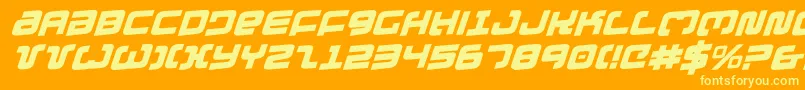 Exedorero Font – Yellow Fonts on Orange Background