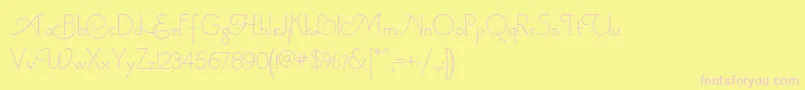 LondonderryAirNf Font – Pink Fonts on Yellow Background