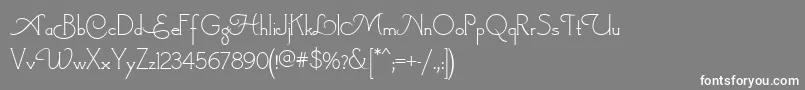 フォントLondonderryAirNf – 灰色の背景に白い文字