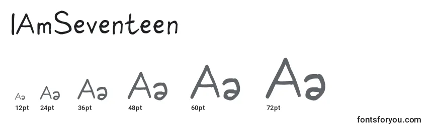Размеры шрифта IAmSeventeen