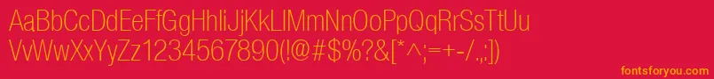 SanscondlhRegular Font – Orange Fonts on Red Background