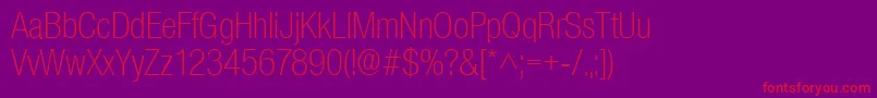 SanscondlhRegular Font – Red Fonts on Purple Background