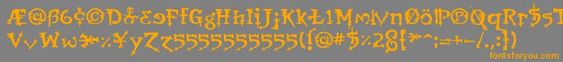 OrbusBjorkus Font – Orange Fonts on Gray Background