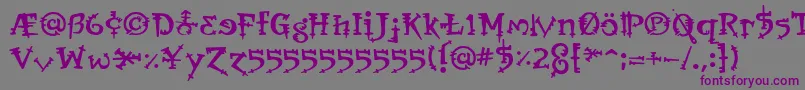 OrbusBjorkus Font – Purple Fonts on Gray Background