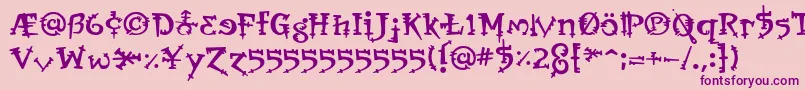 OrbusBjorkus Font – Purple Fonts on Pink Background