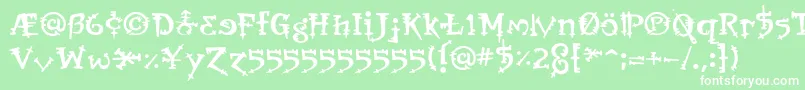 OrbusBjorkus Font – White Fonts on Green Background