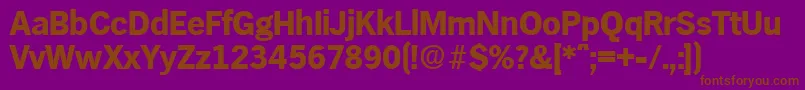 HamburgBold Font – Brown Fonts on Purple Background