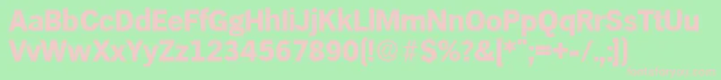 HamburgBold Font – Pink Fonts on Green Background