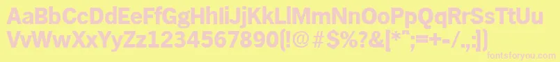 HamburgBold Font – Pink Fonts on Yellow Background