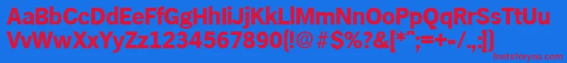 HamburgBold Font – Red Fonts on Blue Background