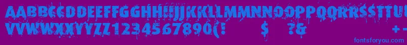 Formfoundcom Font – Blue Fonts on Purple Background