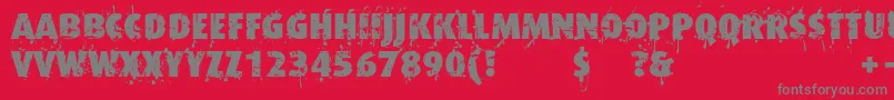 Formfoundcom Font – Gray Fonts on Red Background