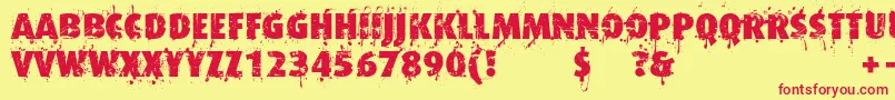 Formfoundcom Font – Red Fonts on Yellow Background