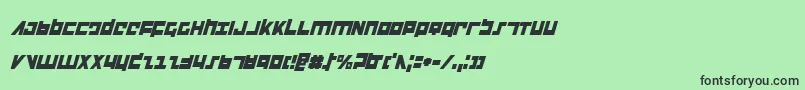 FlightCorpsCondensedItalic Font – Black Fonts on Green Background