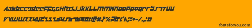 FlightCorpsCondensedItalic Font – Black Fonts on Orange Background