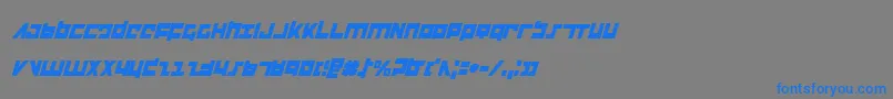 FlightCorpsCondensedItalic Font – Blue Fonts on Gray Background