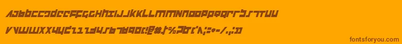 FlightCorpsCondensedItalic Font – Brown Fonts on Orange Background