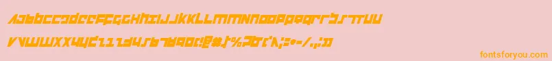 FlightCorpsCondensedItalic Font – Orange Fonts on Pink Background