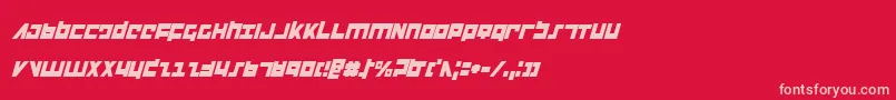 FlightCorpsCondensedItalic Font – Pink Fonts on Red Background