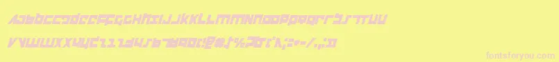 FlightCorpsCondensedItalic Font – Pink Fonts on Yellow Background