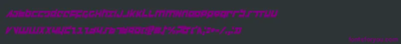 Шрифт FlightCorpsCondensedItalic – фиолетовые шрифты на чёрном фоне
