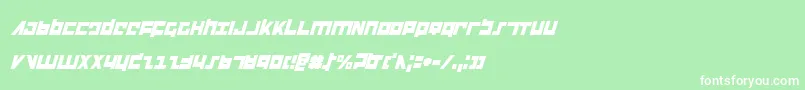 FlightCorpsCondensedItalic Font – White Fonts on Green Background