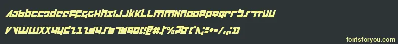 FlightCorpsCondensedItalic Font – Yellow Fonts on Black Background