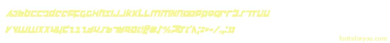 FlightCorpsCondensedItalic Font – Yellow Fonts on White Background