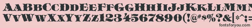 フォントAkmeistDecor – ピンクの背景に黒い文字