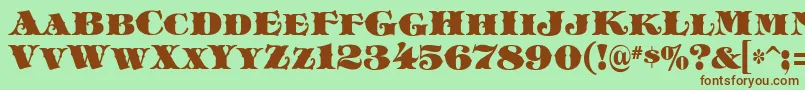 AkmeistDecor Font – Brown Fonts on Green Background