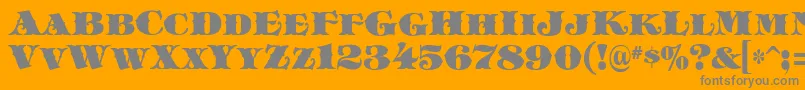 AkmeistDecor-Schriftart – Graue Schriften auf orangefarbenem Hintergrund