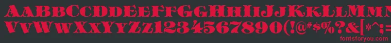 フォントAkmeistDecor – 黒い背景に赤い文字