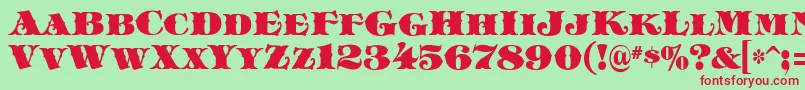 AkmeistDecor Font – Red Fonts on Green Background