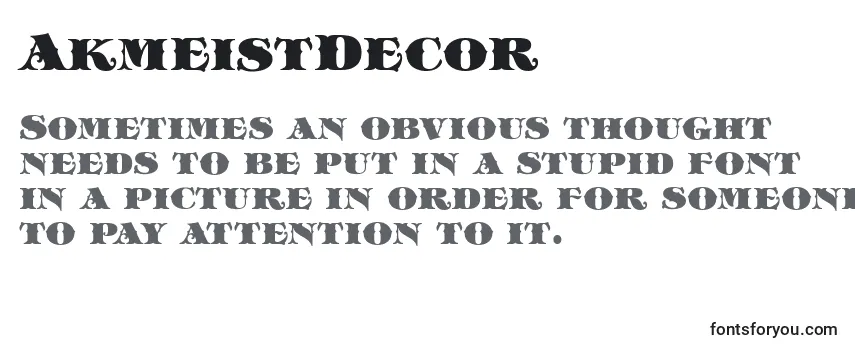 Review of the AkmeistDecor Font