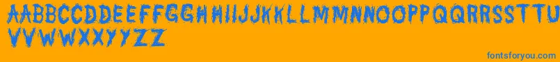 DannyVarefella Font – Blue Fonts on Orange Background