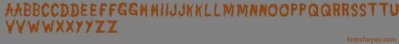 DannyVarefella Font – Brown Fonts on Gray Background