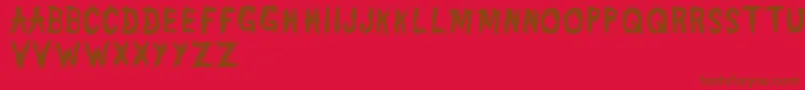 DannyVarefella Font – Brown Fonts on Red Background