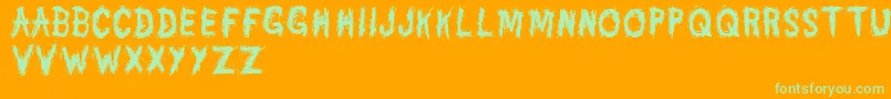 DannyVarefella Font – Green Fonts on Orange Background