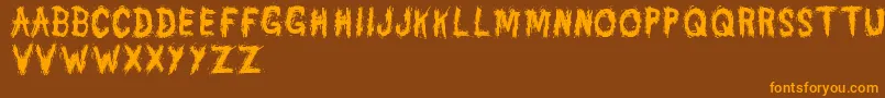 DannyVarefella Font – Orange Fonts on Brown Background