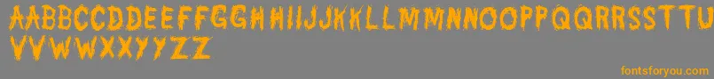 DannyVarefella Font – Orange Fonts on Gray Background