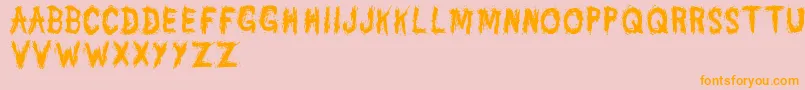 DannyVarefella Font – Orange Fonts on Pink Background
