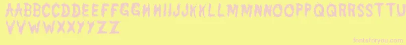 DannyVarefella Font – Pink Fonts on Yellow Background