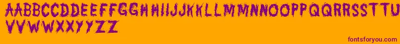 DannyVarefella Font – Purple Fonts on Orange Background