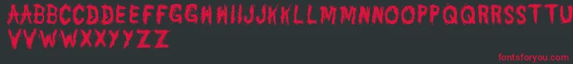 DannyVarefella Font – Red Fonts on Black Background