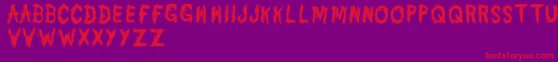 DannyVarefella Font – Red Fonts on Purple Background