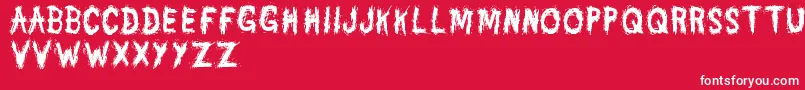 DannyVarefella Font – White Fonts on Red Background