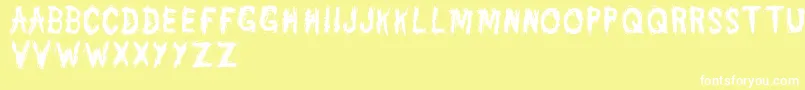 DannyVarefella Font – White Fonts on Yellow Background