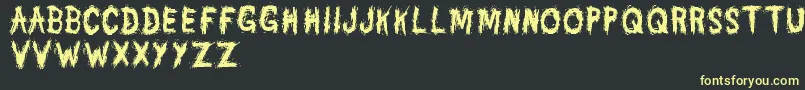 DannyVarefella Font – Yellow Fonts on Black Background