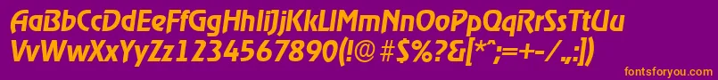 OnstageserialBolditalic Font – Orange Fonts on Purple Background